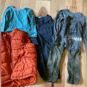 Bundle of Old Navy shirts, pants and puffer vest!
